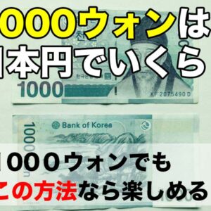 1000ウォンは日本円だといくらになる？1000ウォンで楽しむならコレ！